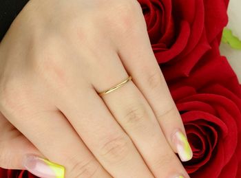Złoty pierścionek z trzema diamentami 0,045ct • Żółte i białe złoto 585 • Rozmiar 11 • Model CH285 tył.jpg